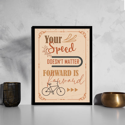 Motivational Quotes Poster with Frame for Home and Office Wall Decoration