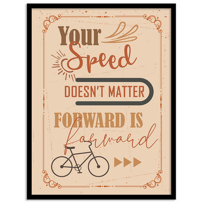 Motivational Quotes Poster with Frame for Home and Office Wall Decoration