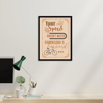 Motivational Quotes Poster with Frame for Home and Office Wall Decoration