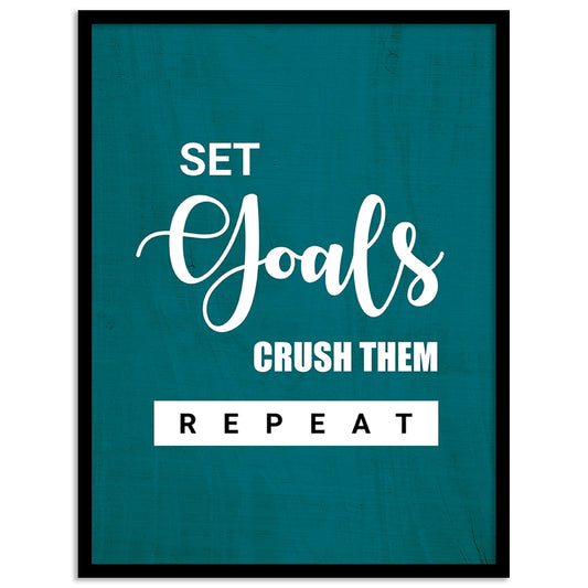 Motivational Quotes Poster with Frame for Home and Office Wall Decor