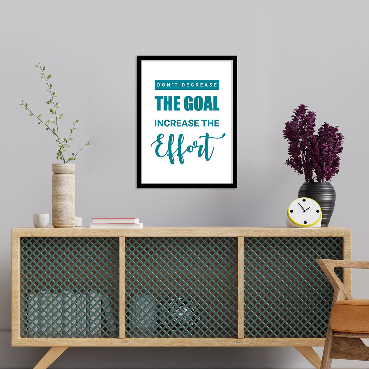 Motivational Quotes Poster with Frame for Home and Office Wall Decor