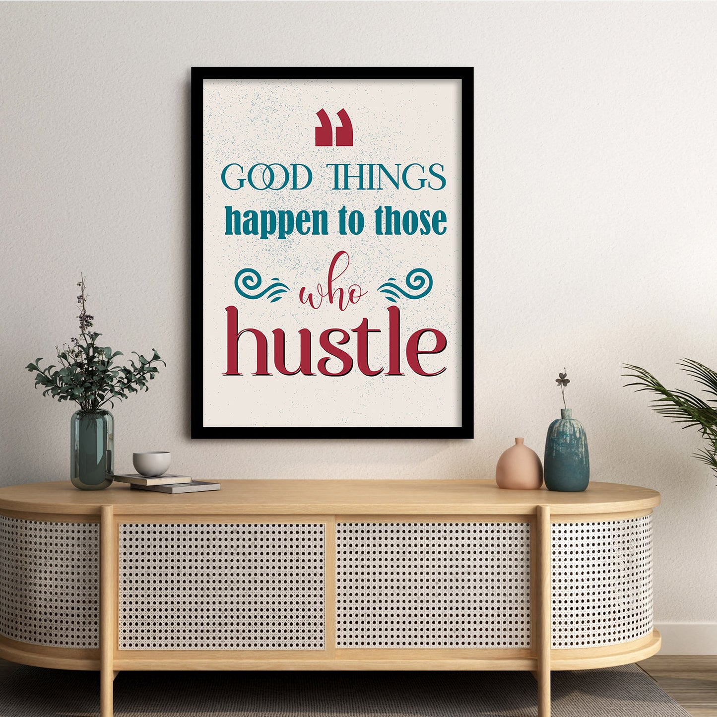 Motivational Quotes Poster with Frame for Home and Office Wall Decor