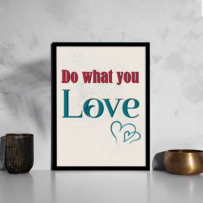 Motivational Quotes Poster with Frame for Home and Office Wall Decor