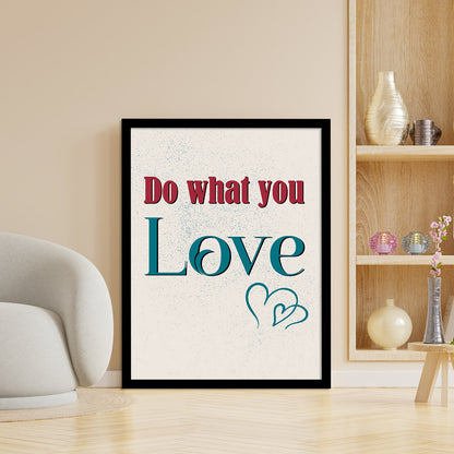 Motivational Quotes Poster with Frame for Home and Office Wall Decor