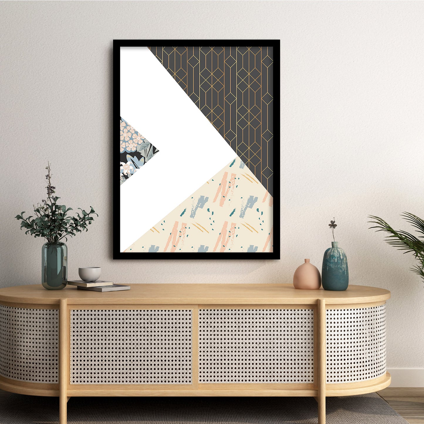 Geometric Wall paintings For Wall Decor Hanging Frames