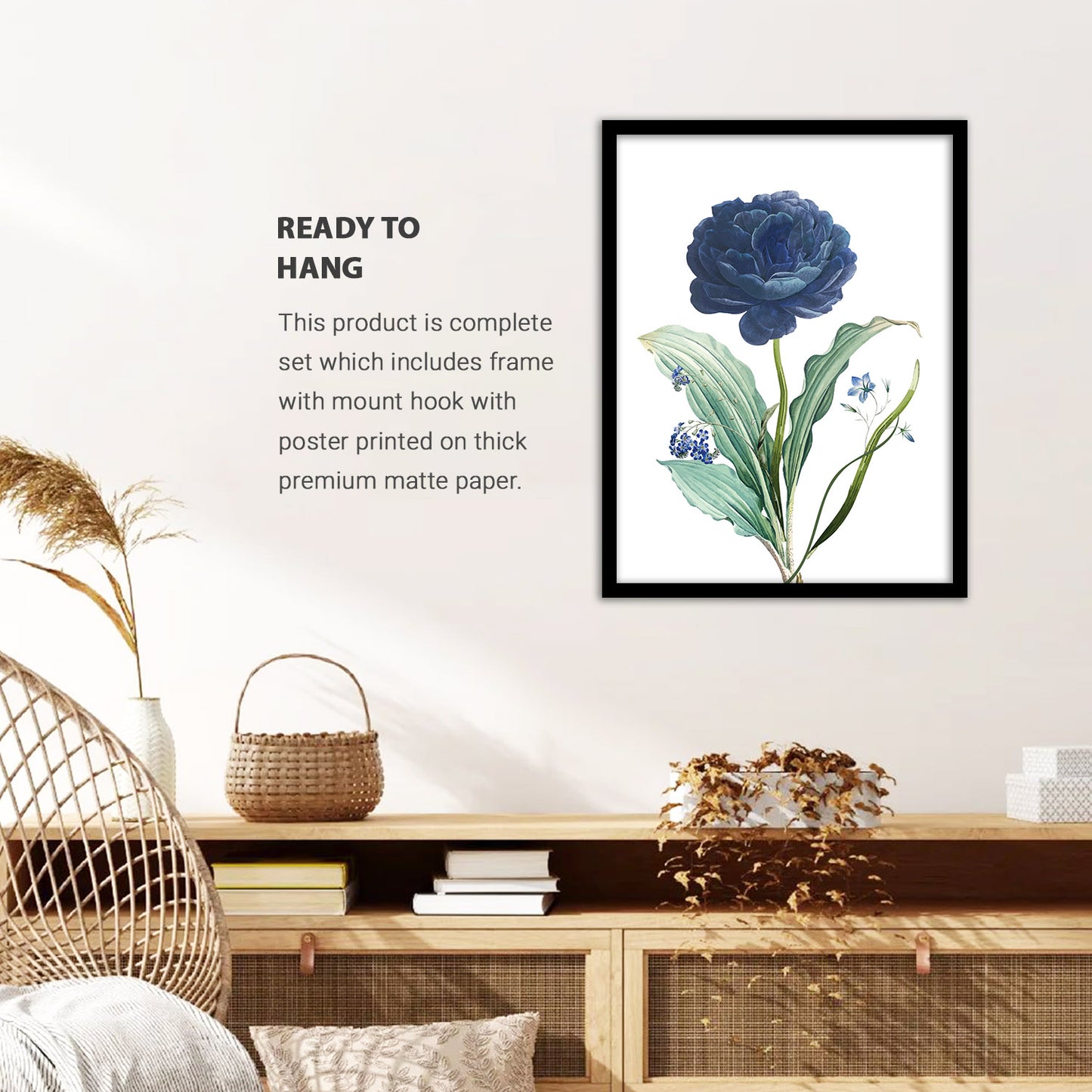 Delicate Floral Prints in Stylish Frames for Wall Artistry