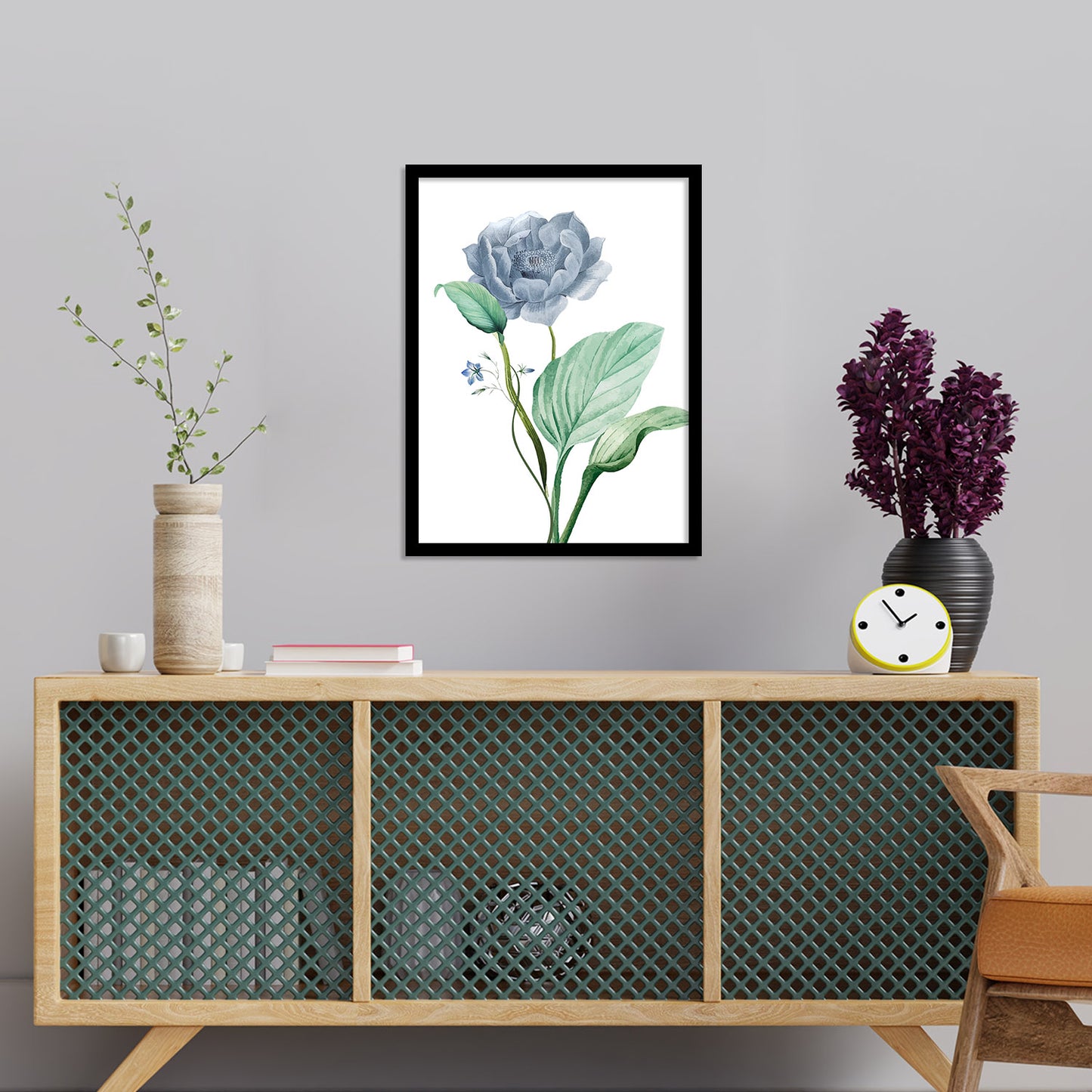 Vibrant Floral Framed Art for Home and Office Wall Decor