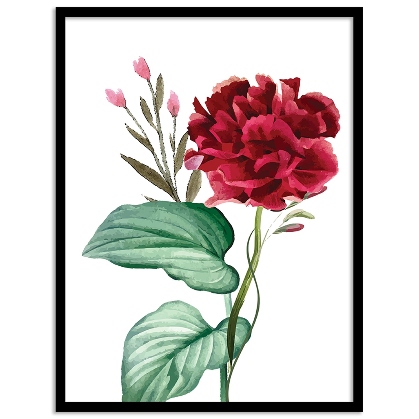 Vibrant Floral Framed Art for Home and Office Wall Decor