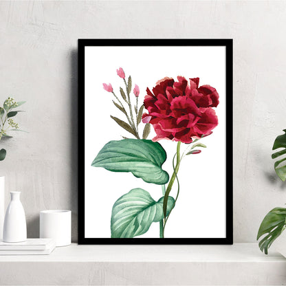 Vibrant Floral Framed Art for Home and Office Wall Decor