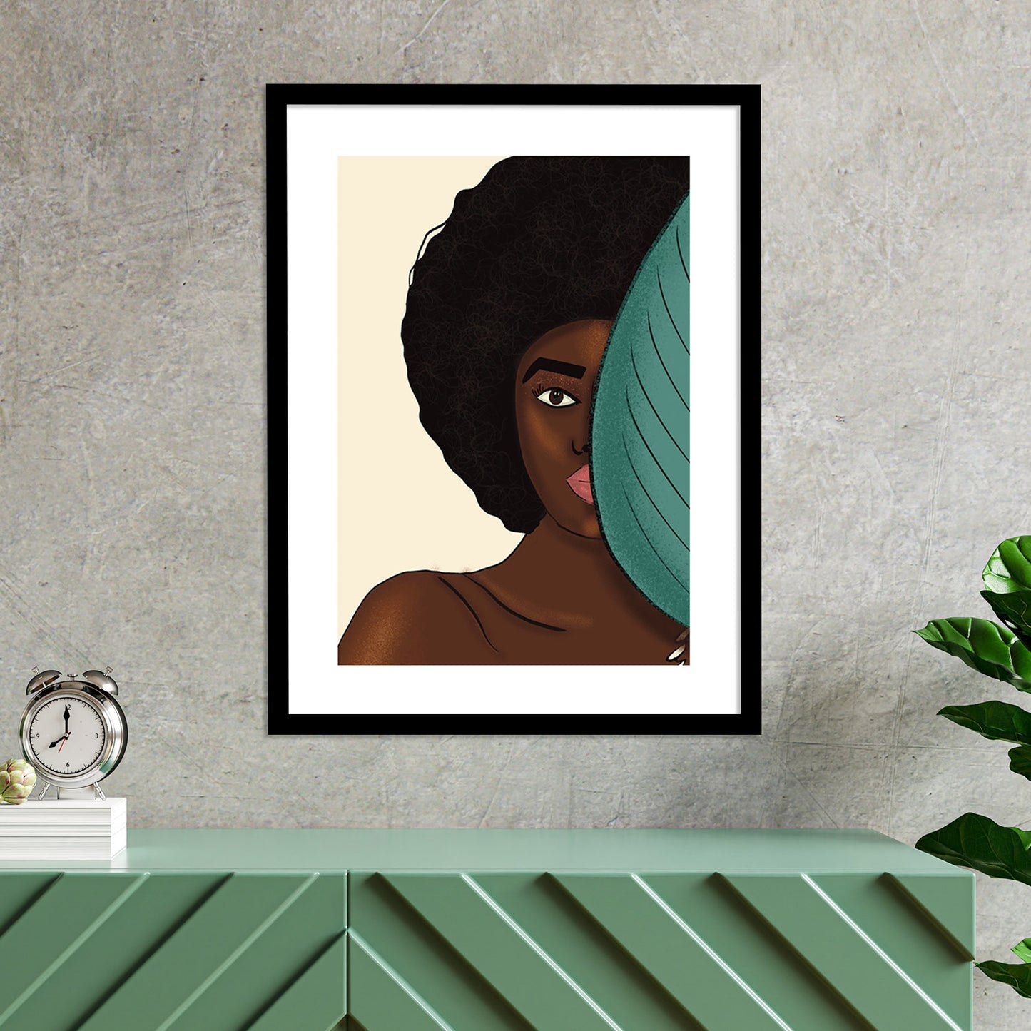 Contemporary Minimal Wall Art with Frame