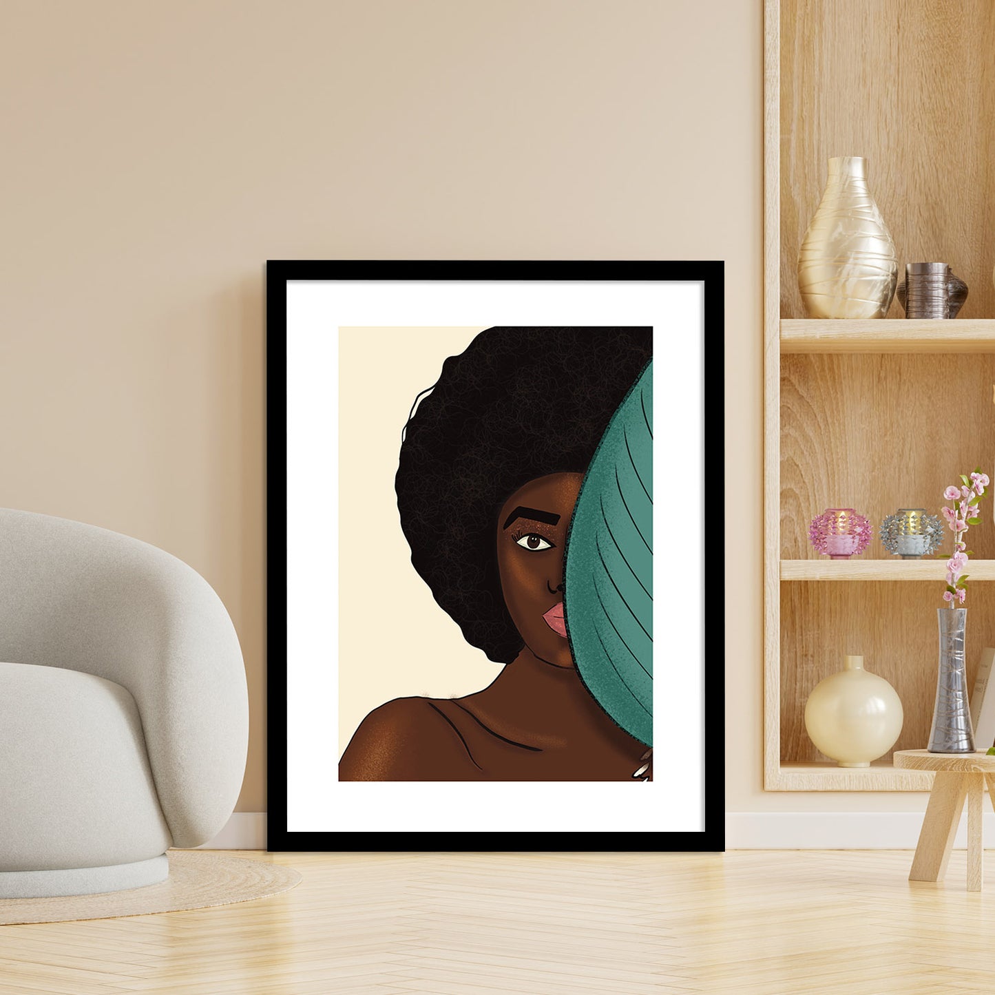 Contemporary Minimal Wall Art with Frame