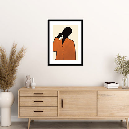 Contemporary Minimal Wall Art with Frame