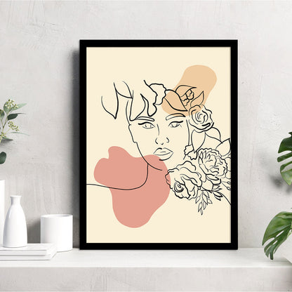 Contemporary Minimal Wall Art with Frame