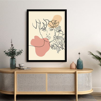 Contemporary Minimal Wall Art with Frame