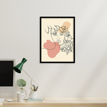 Contemporary Minimal Wall Art with Frame