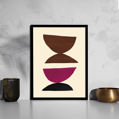 Contemporary Minimal Wall Art with Frame