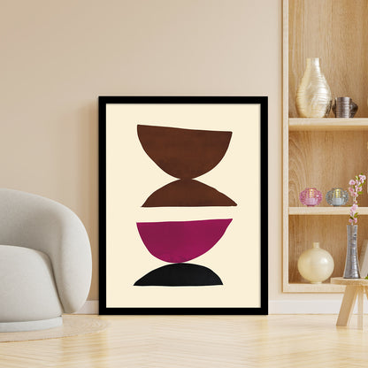 Contemporary Minimal Wall Art with Frame