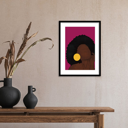 Contemporary Minimal Wall Art with Frame