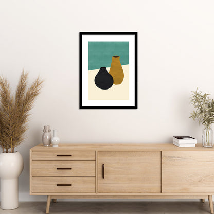 Contemporary Minimal Wall Art with Frame