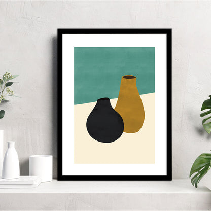 Contemporary Minimal Wall Art with Frame