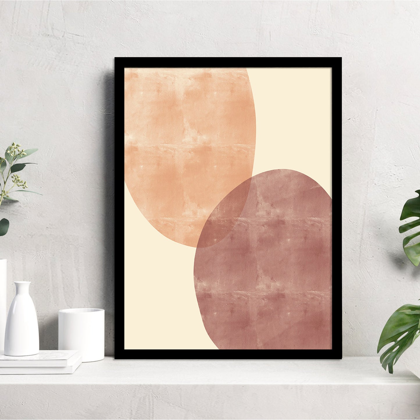 Contemporary Minimal Wall Art with Frame