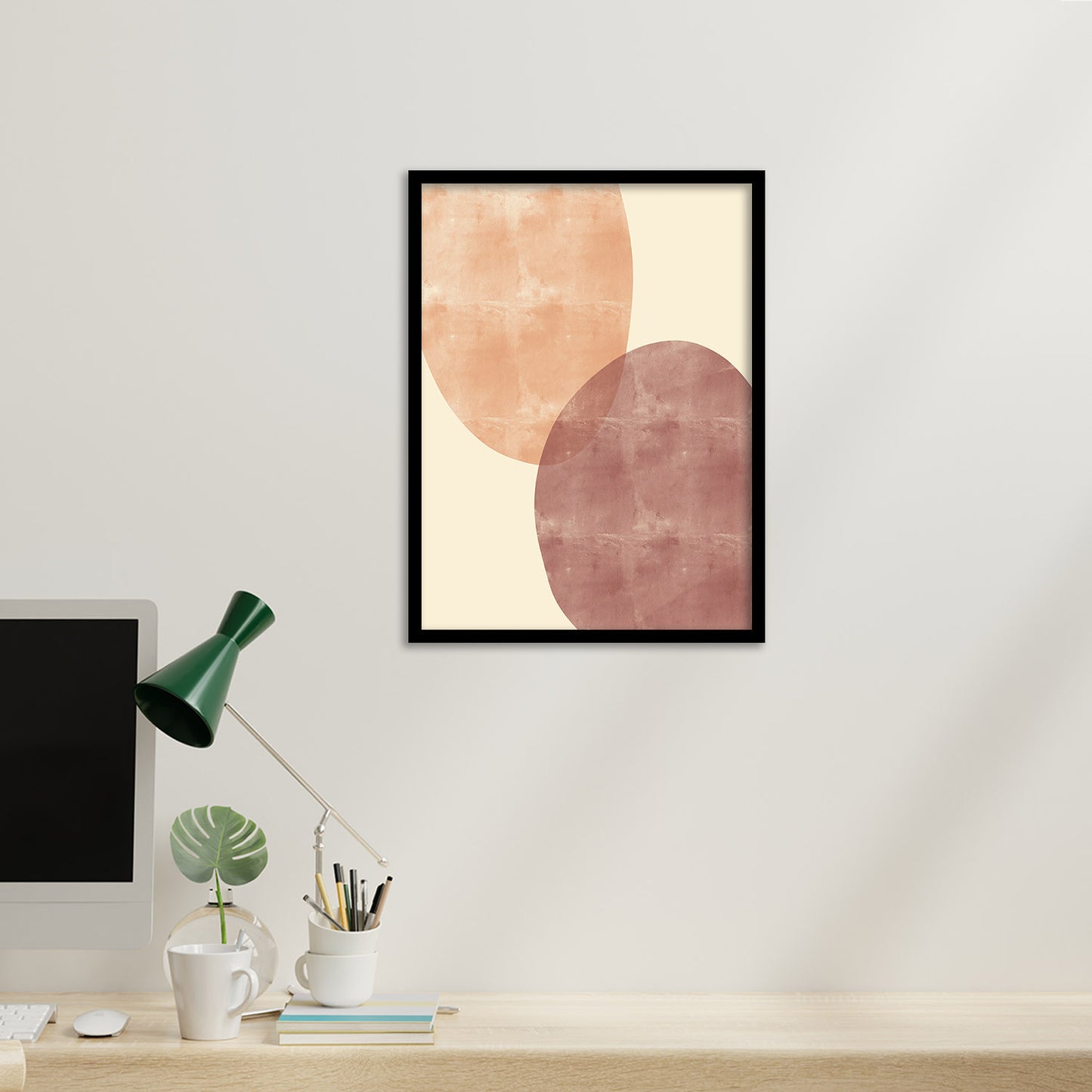 Contemporary Minimal Wall Art with Frame