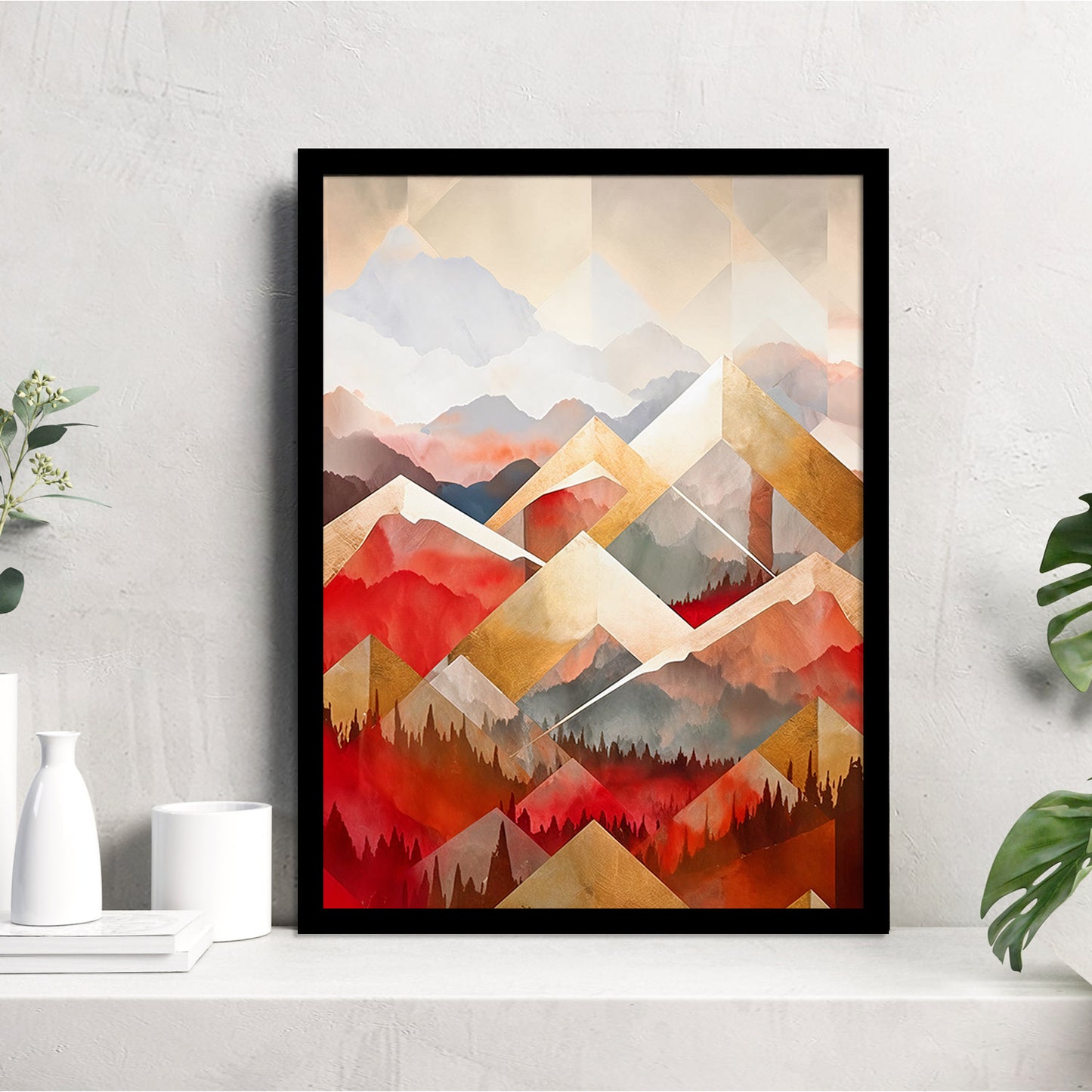 Geometric Wall paintings For Wall Decor Hanging Frames