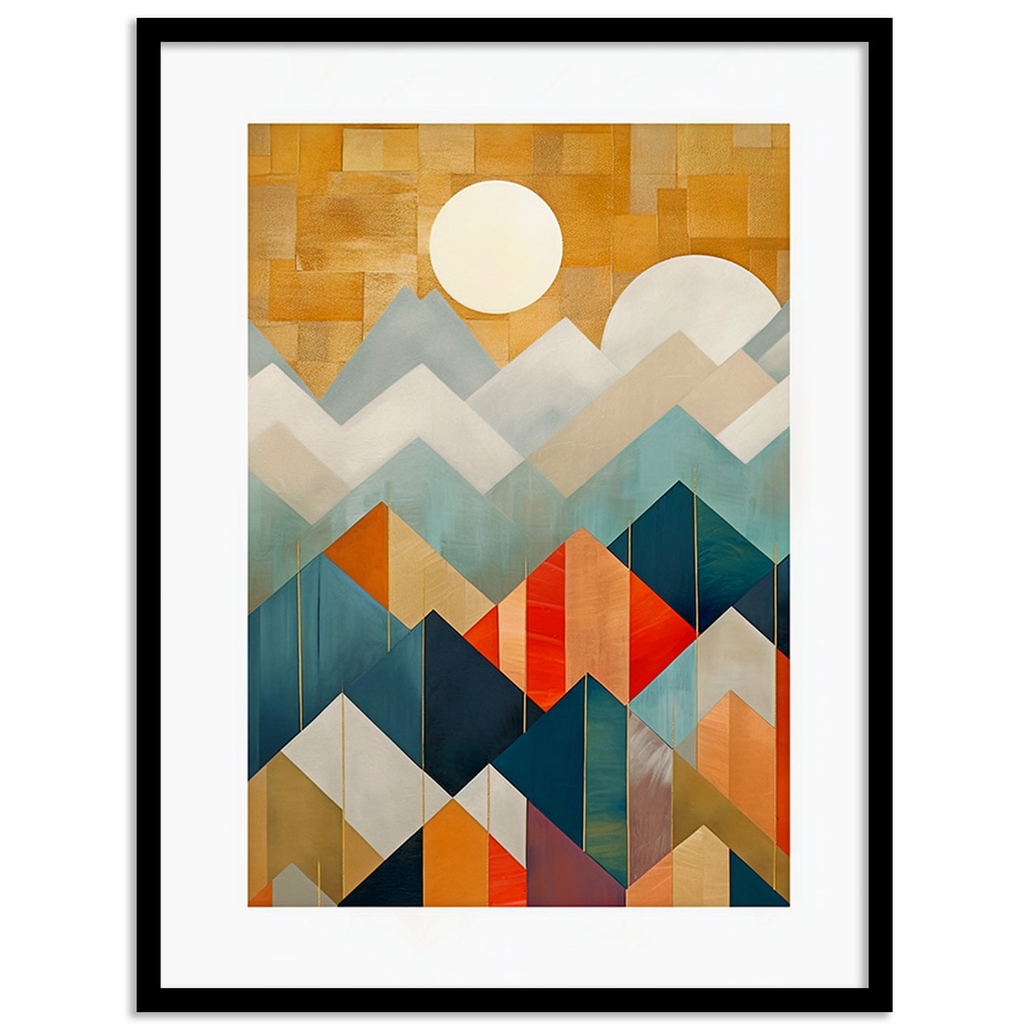 Geometric Wall paintings For Wall Decor Hanging Frames