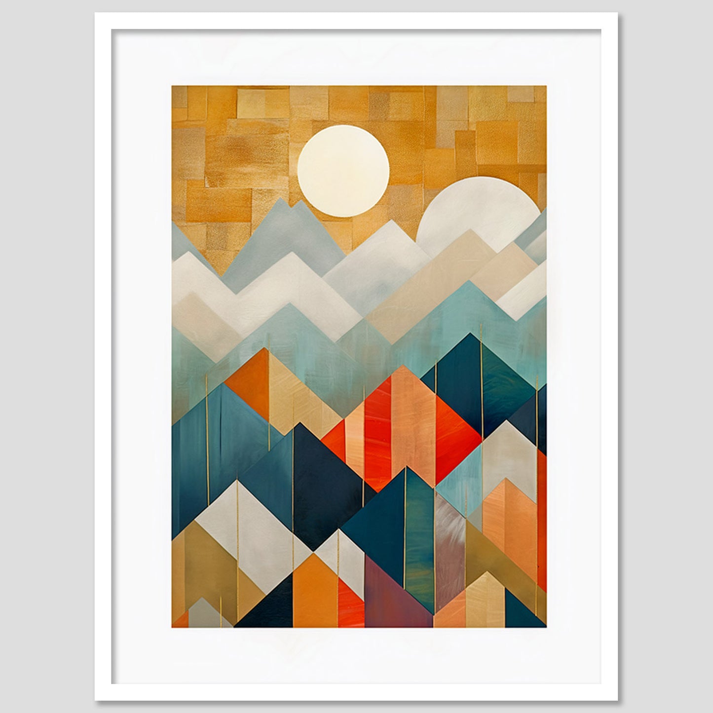 Geometric Wall paintings For Wall Decor Hanging Frames