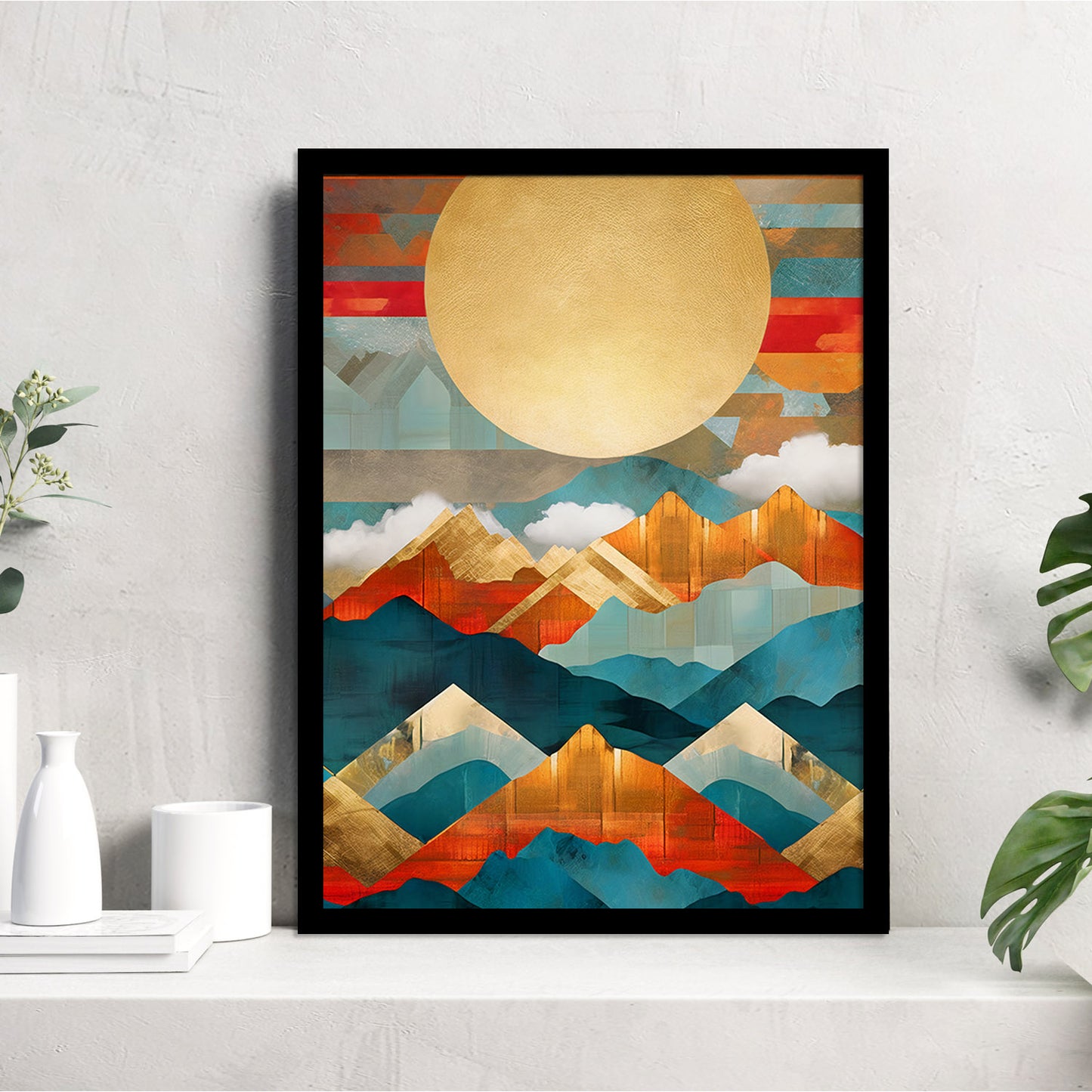 Geometric Wall paintings For Wall Decor Hanging Frames