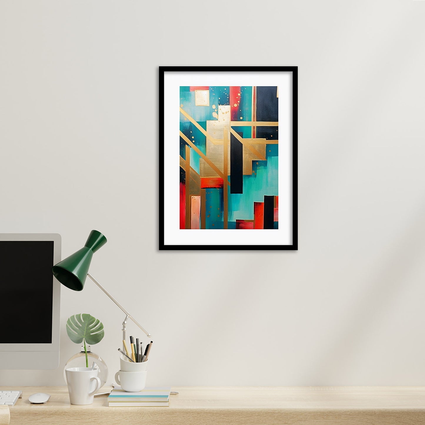 Geometric Wall paintings For Wall Decor Hanging Frames