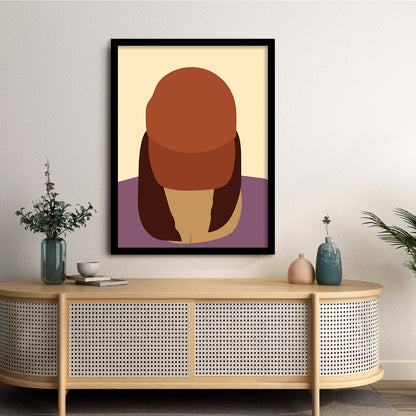 Elegant Framed Minimal Art for Living Room Wall