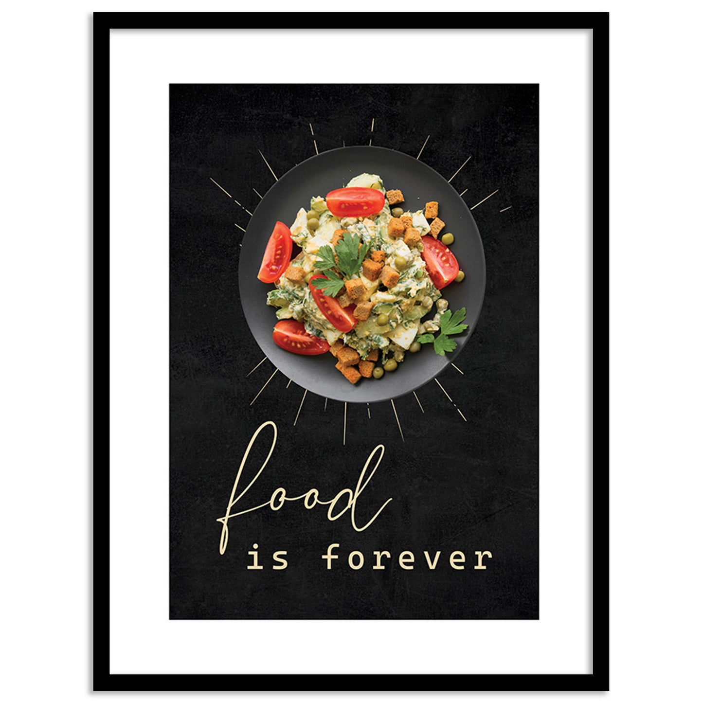 Stylish Framed Wall Posters - Perfect Accent for Restaurants & Home Kitchens