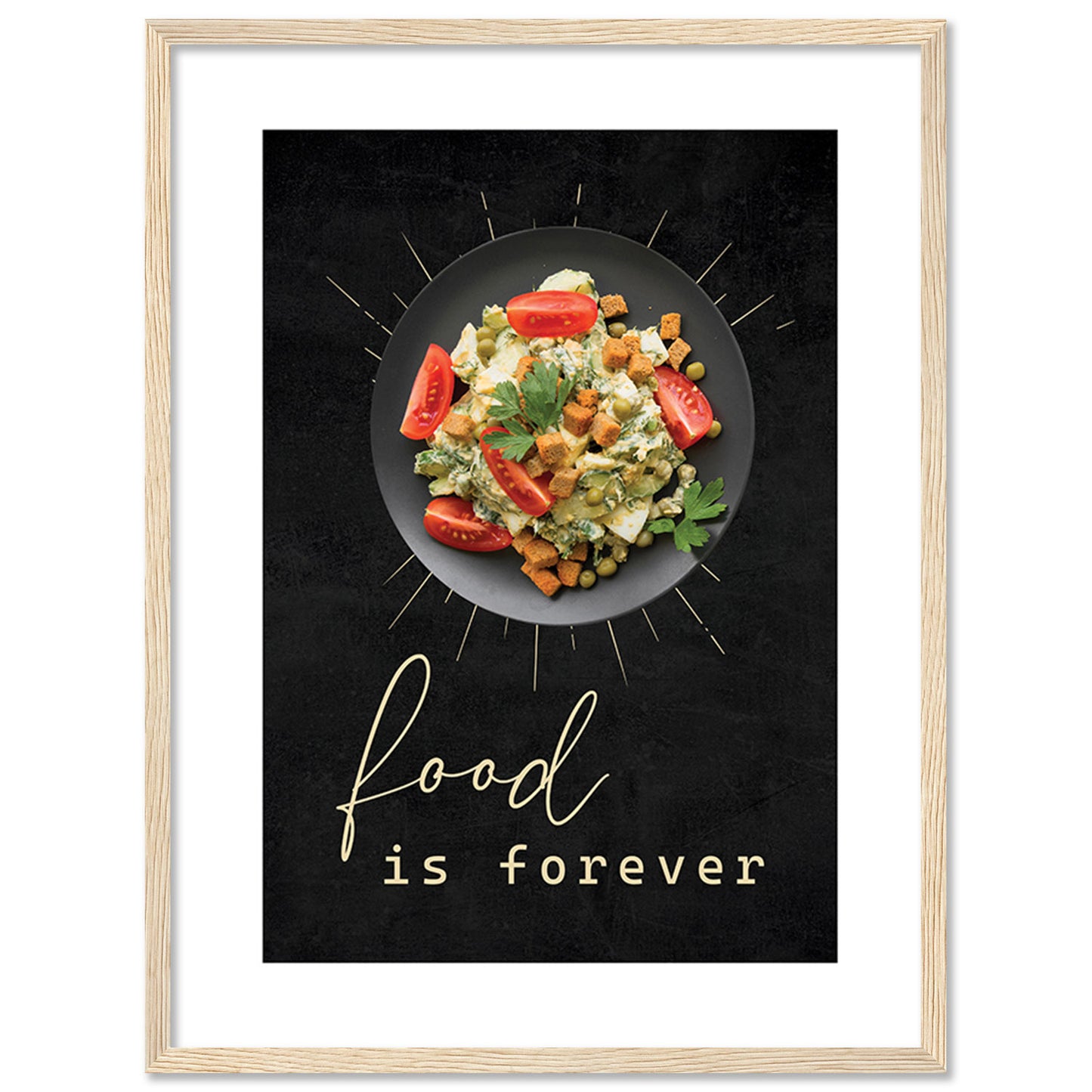 Stylish Framed Wall Posters - Perfect Accent for Restaurants & Home Kitchens