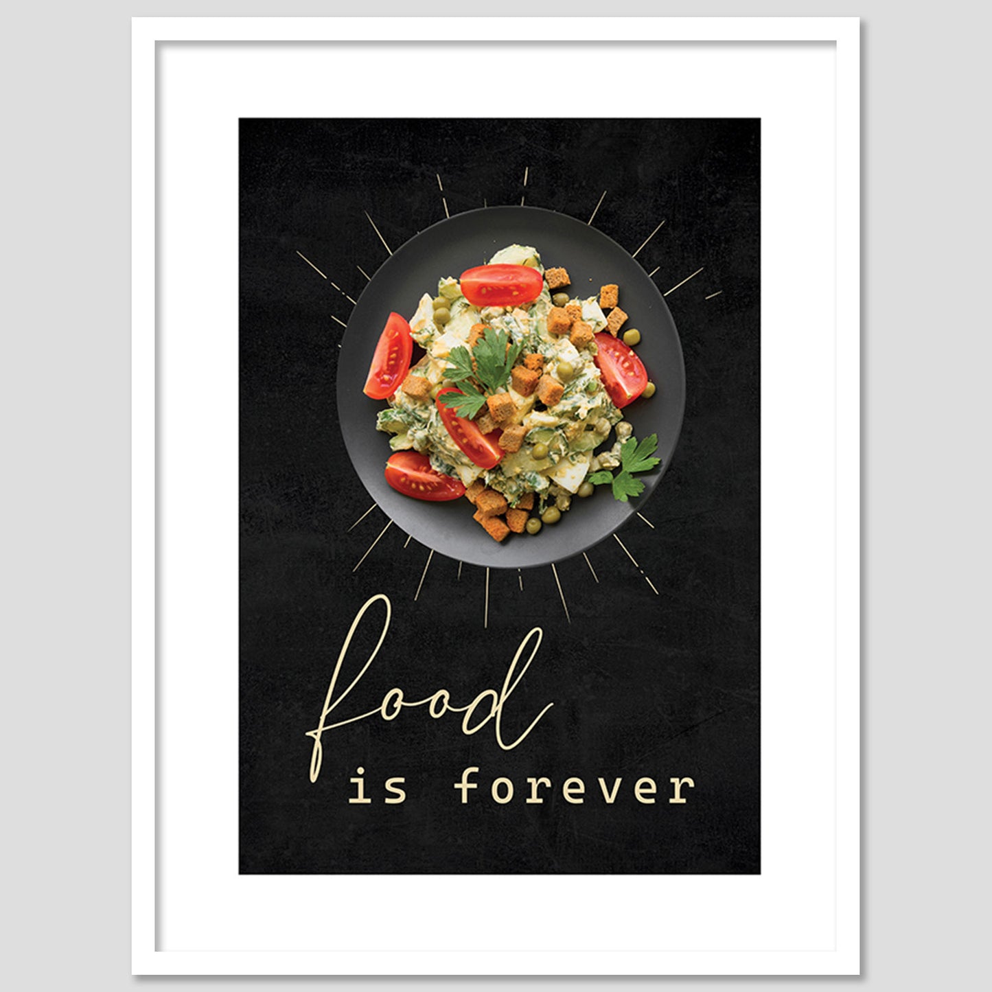 Stylish Framed Wall Posters - Perfect Accent for Restaurants & Home Kitchens