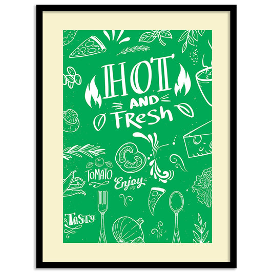 Stylish Framed Wall Posters - Perfect Accent for Restaurants & Home Kitchens