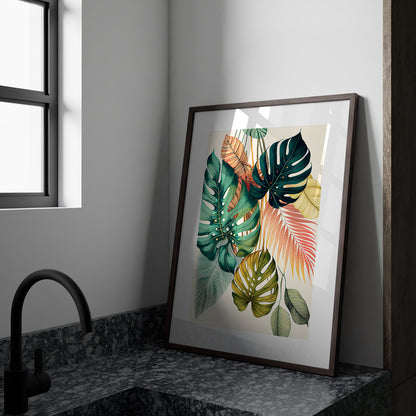 Nature-Inspired Wall Art Posters - Elegant Framed Decor for Home and Office