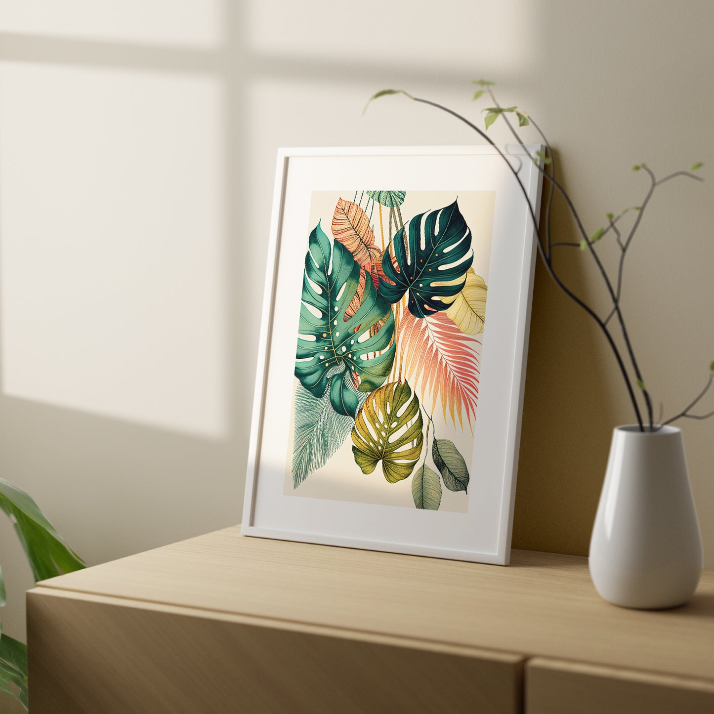 Nature-Inspired Wall Art Posters - Elegant Framed Decor for Home and Office