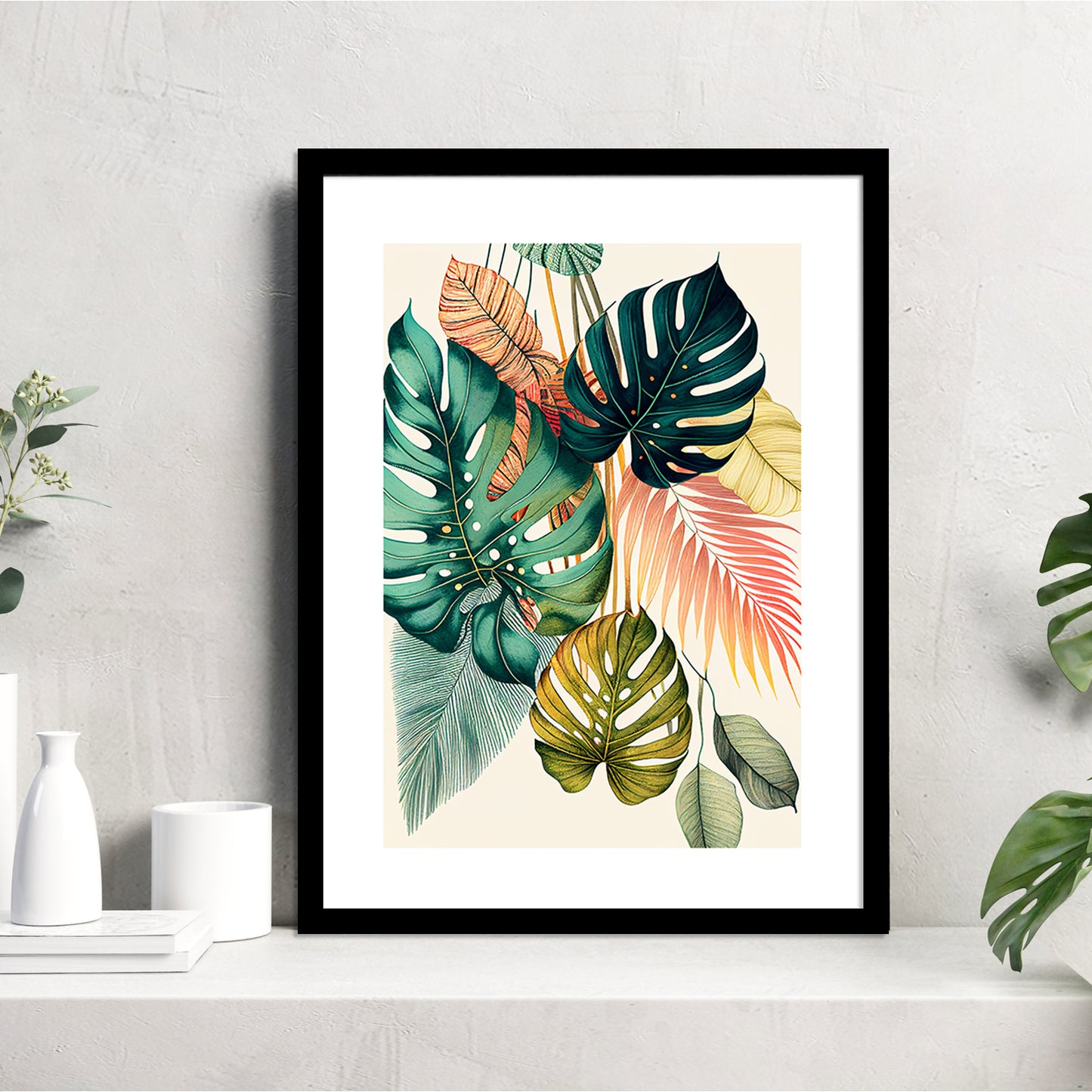 Nature-Inspired Wall Art Posters - Elegant Framed Decor for Home and Office