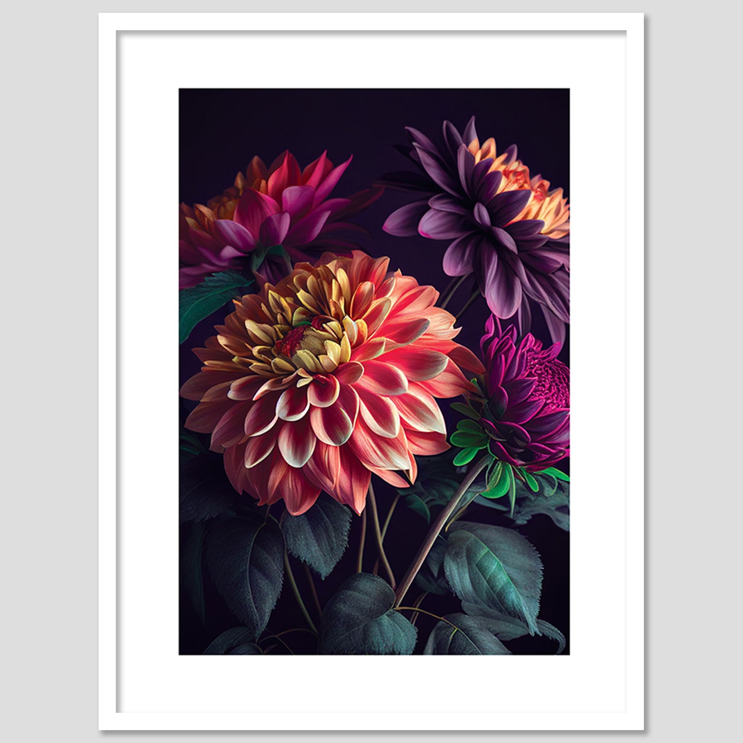 Framed Floral Masterpieces for Contemporary Wall Decor