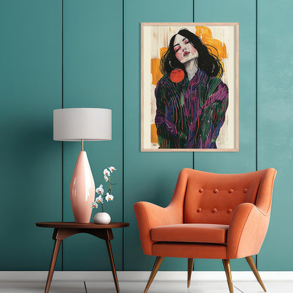 Modern pretty Woman Art Framed Paintings for living room