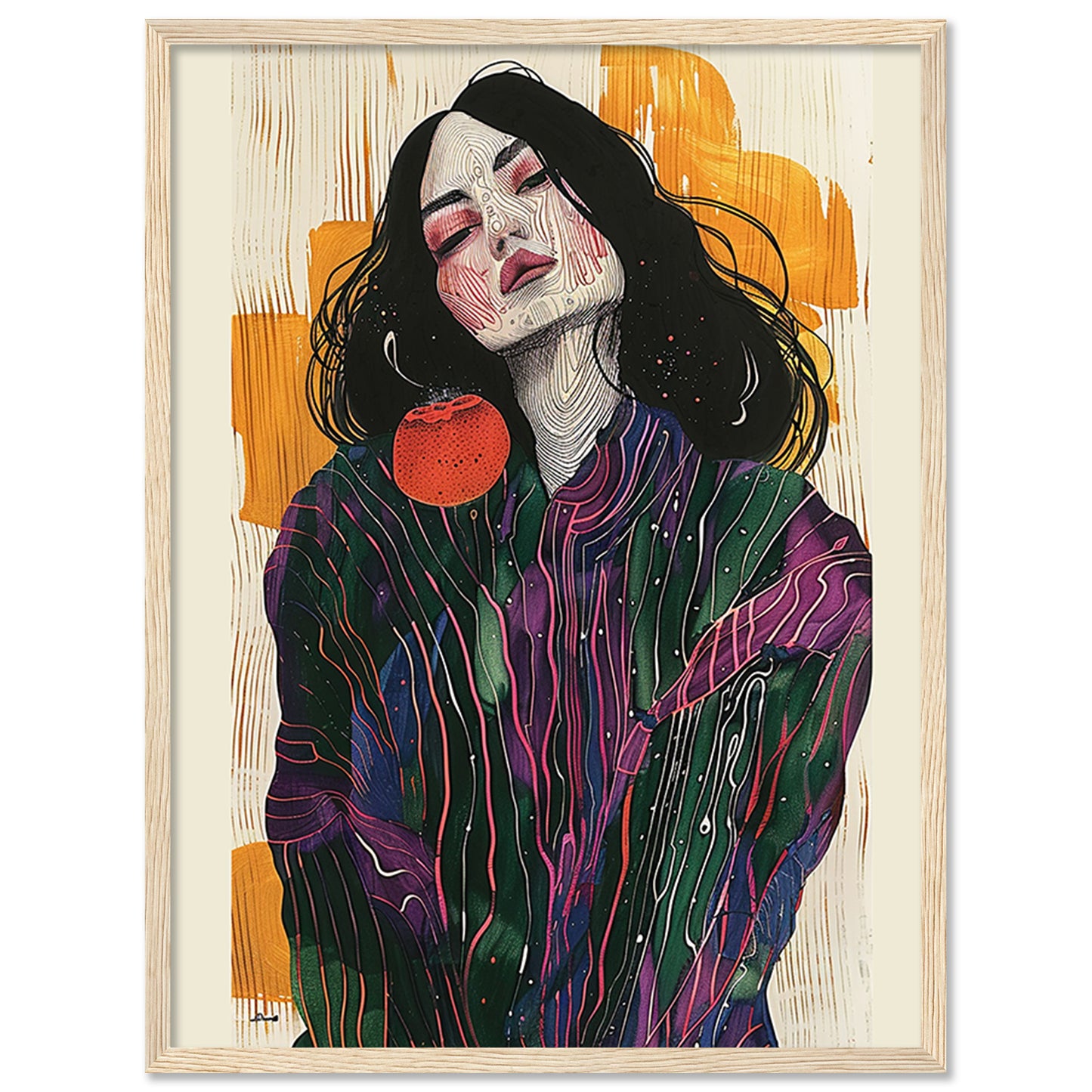 Modern pretty Woman Art Framed Paintings for living room