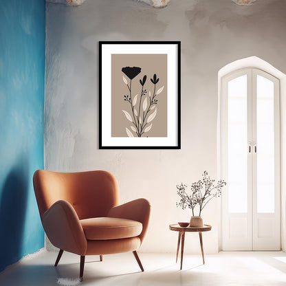 Abstract Floral Modern Art Framed Wall Painting for Living Room