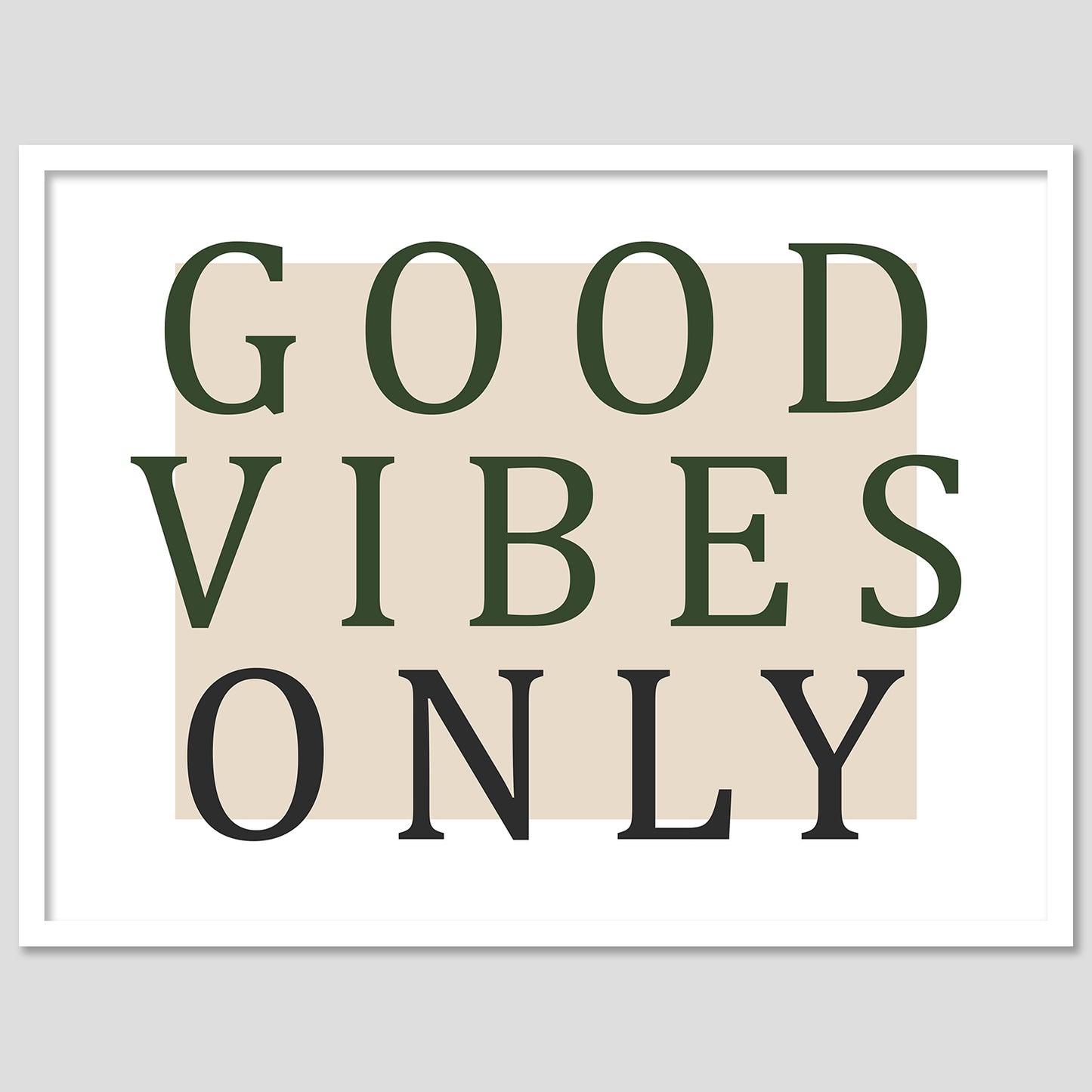 Good Vibes Quote Wall Art Framed Paintings for living room