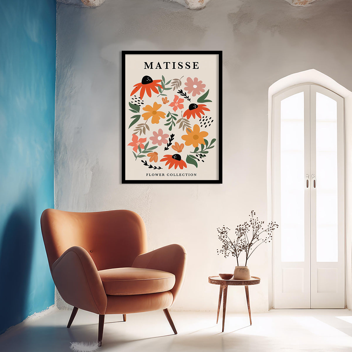 Floral Wall Art Framed Paintings for living room