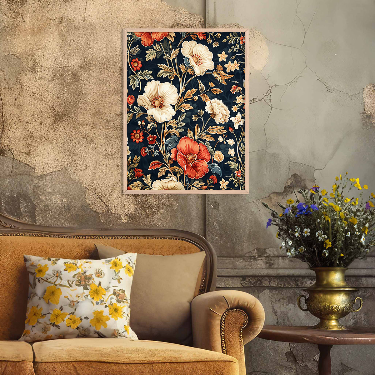 Floral Wall Art Framed Paintings for living room