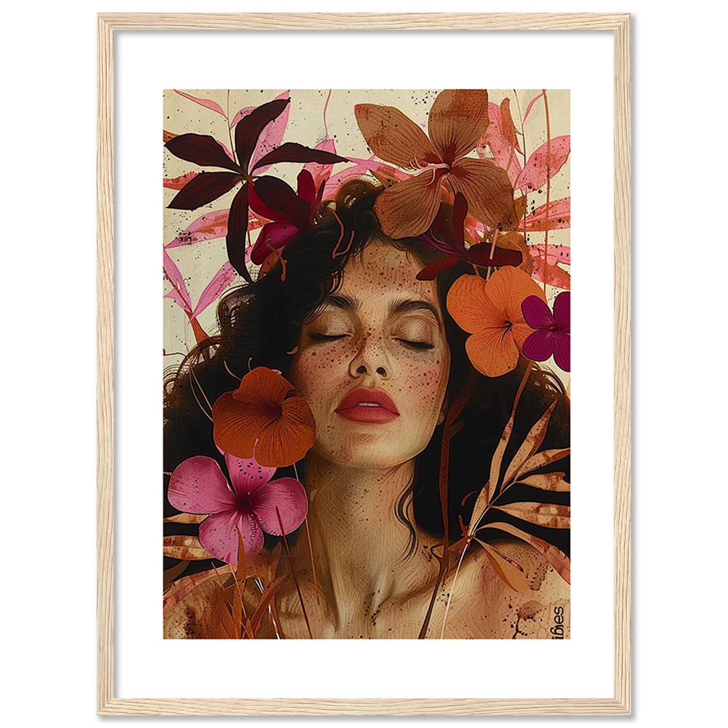 Floral Wall Art Framed Paintings for living room