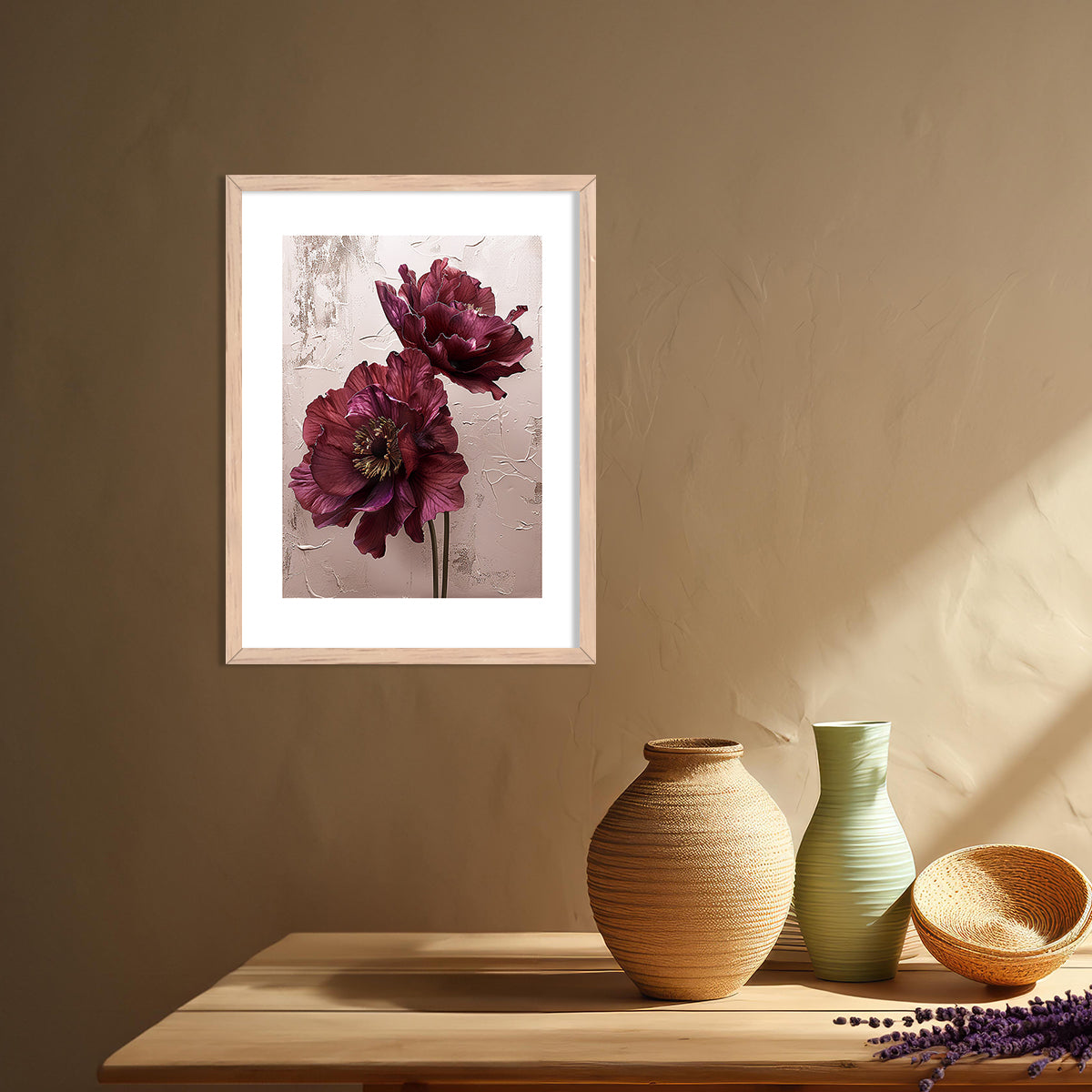 Floral Wall Art Framed Paintings for living room