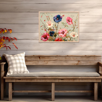 Floral Wall Art Framed Paintings for living room