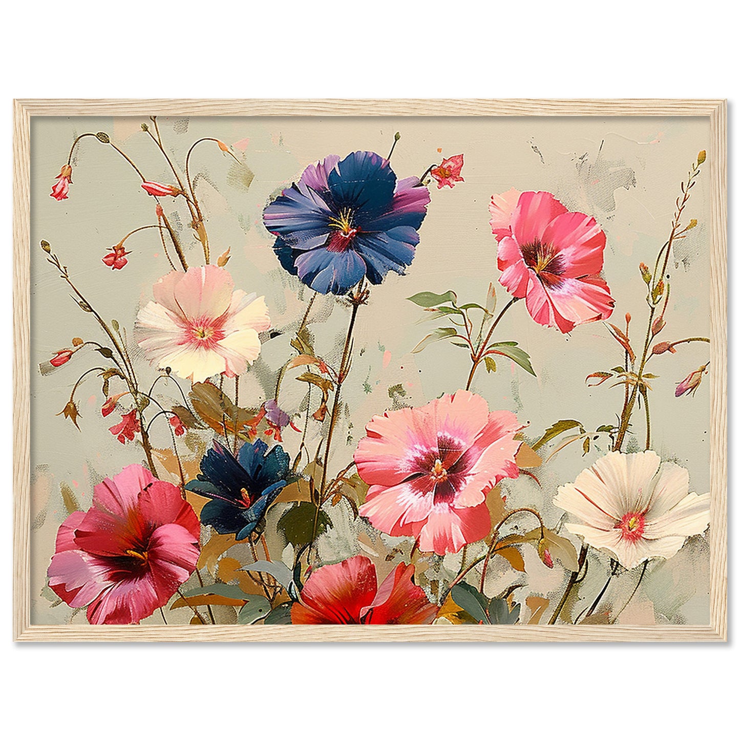 Floral Wall Art Framed Paintings for living room